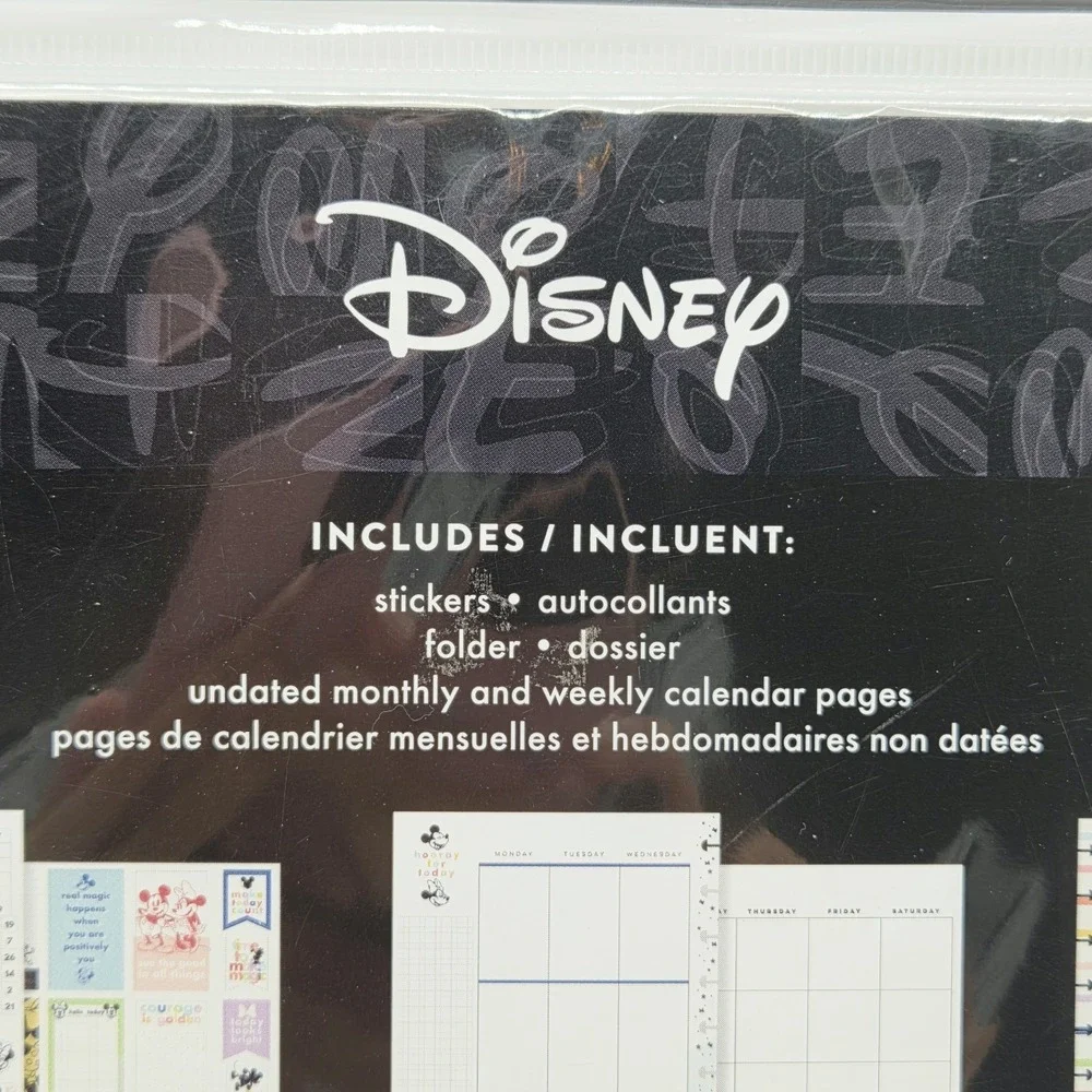 NEW 3x Happy Planner DISNEY Mickey Minnie Mouse Classic Paper Stickers Folder